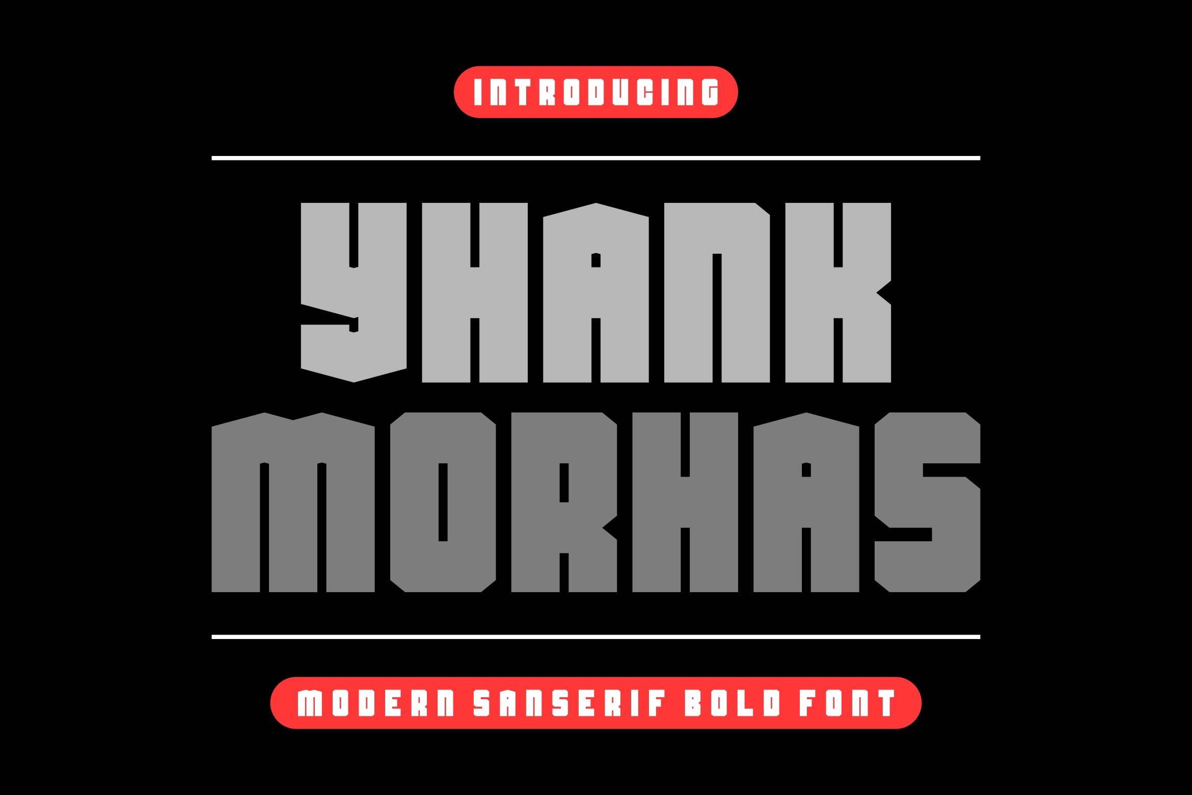 Przykład czcionki Yhank Morhas Bold